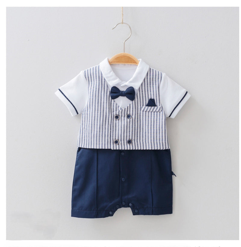 Striped Elegant Boy Romper